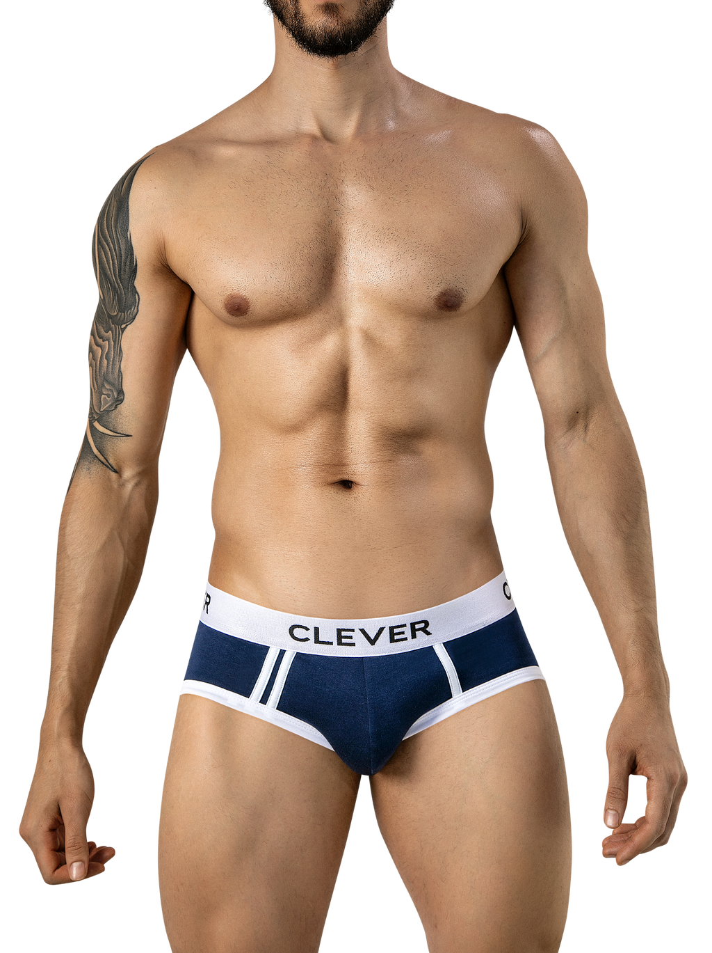 Clever Aquiles Piping Brief - Azul Oscuro