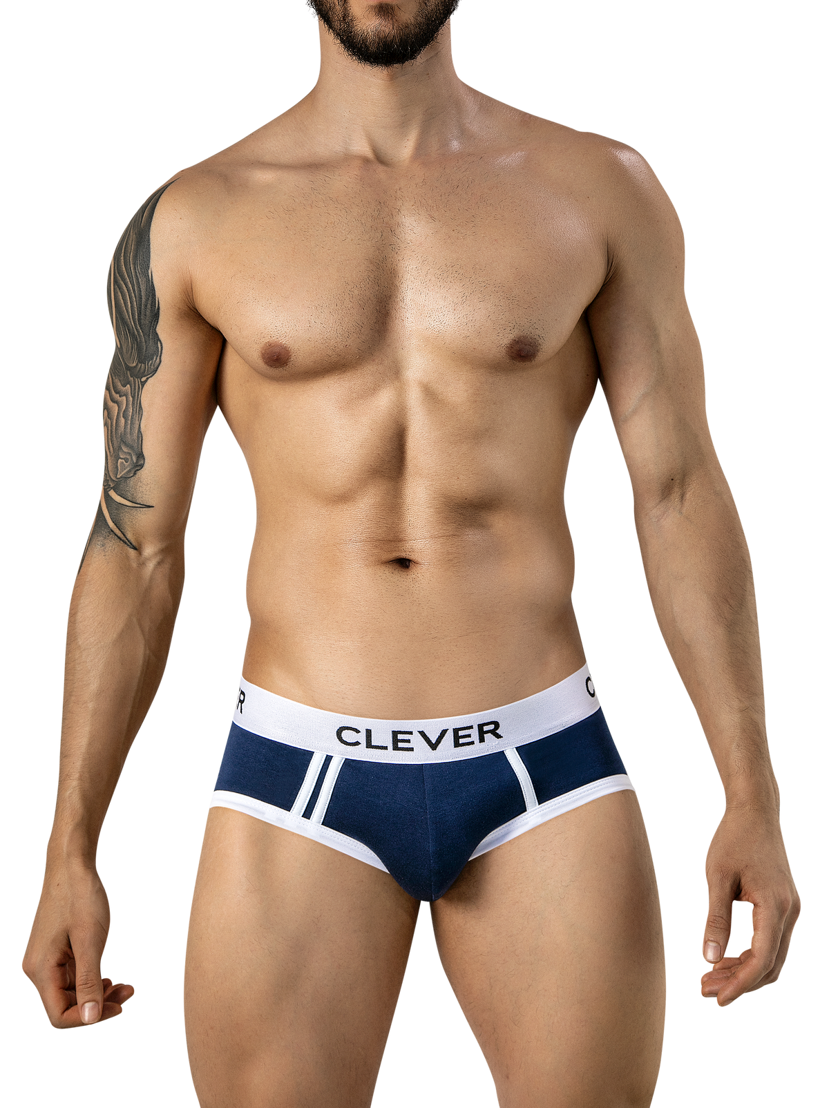 Clever Aquiles Piping Brief - Azul Oscuro