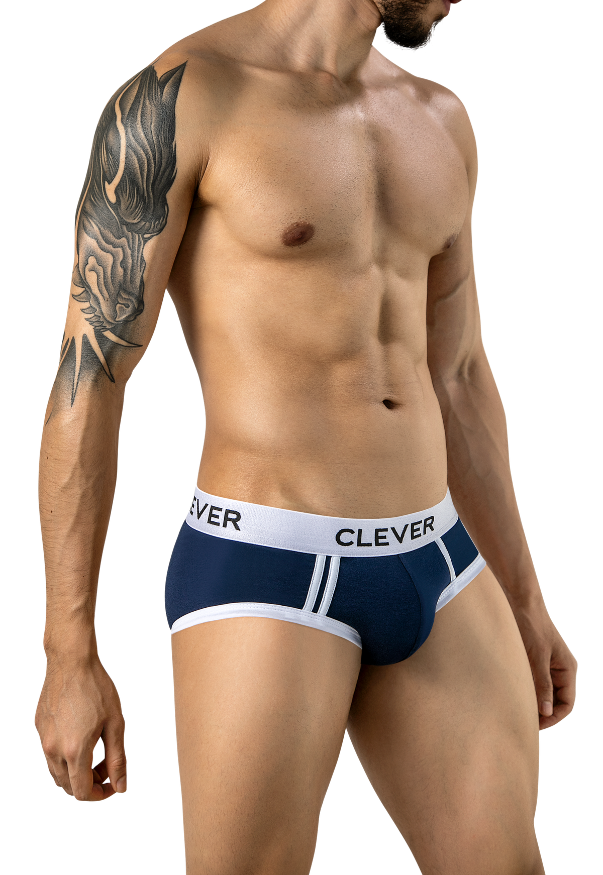 Clever Aquiles Piping Brief - Azul Oscuro