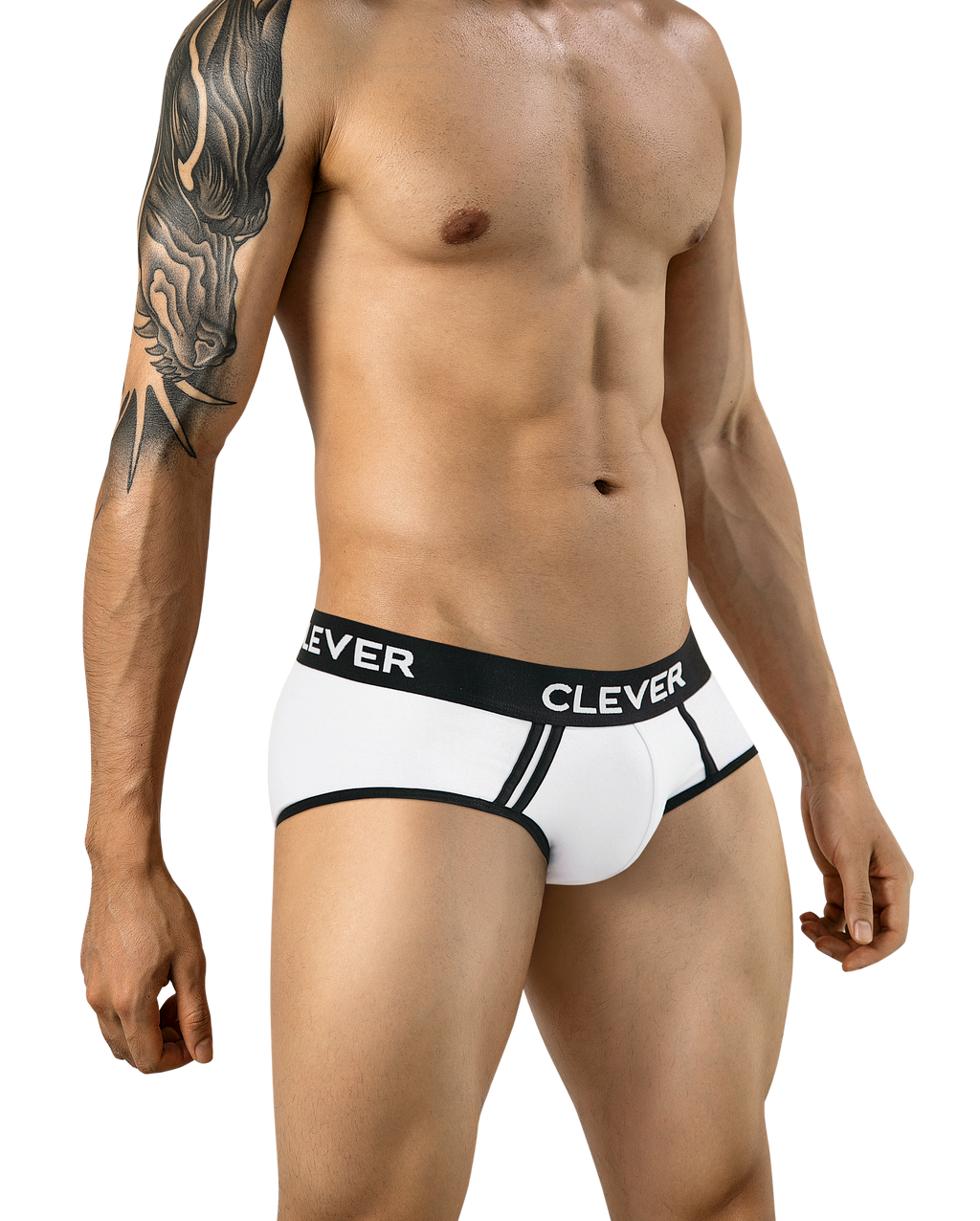 Clever Piping Brief - Blanco
