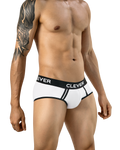Clever Piping Brief - Blanco