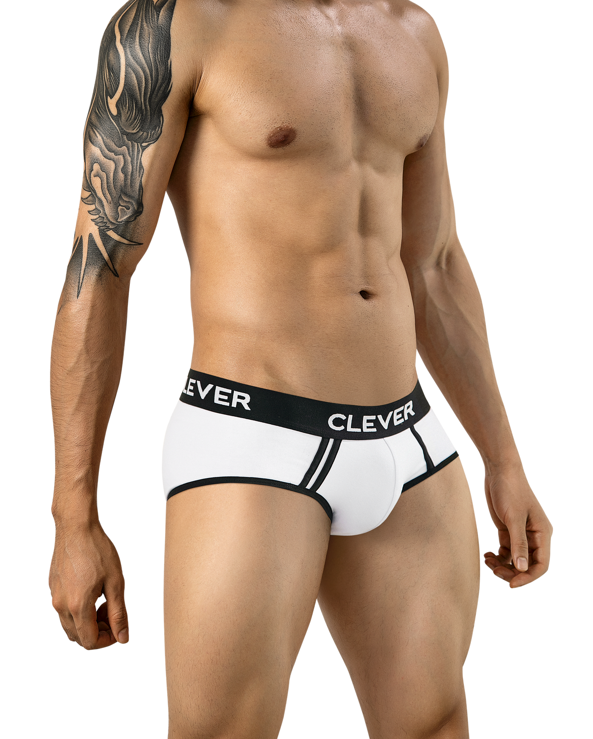 Clever Piping Brief - Blanco