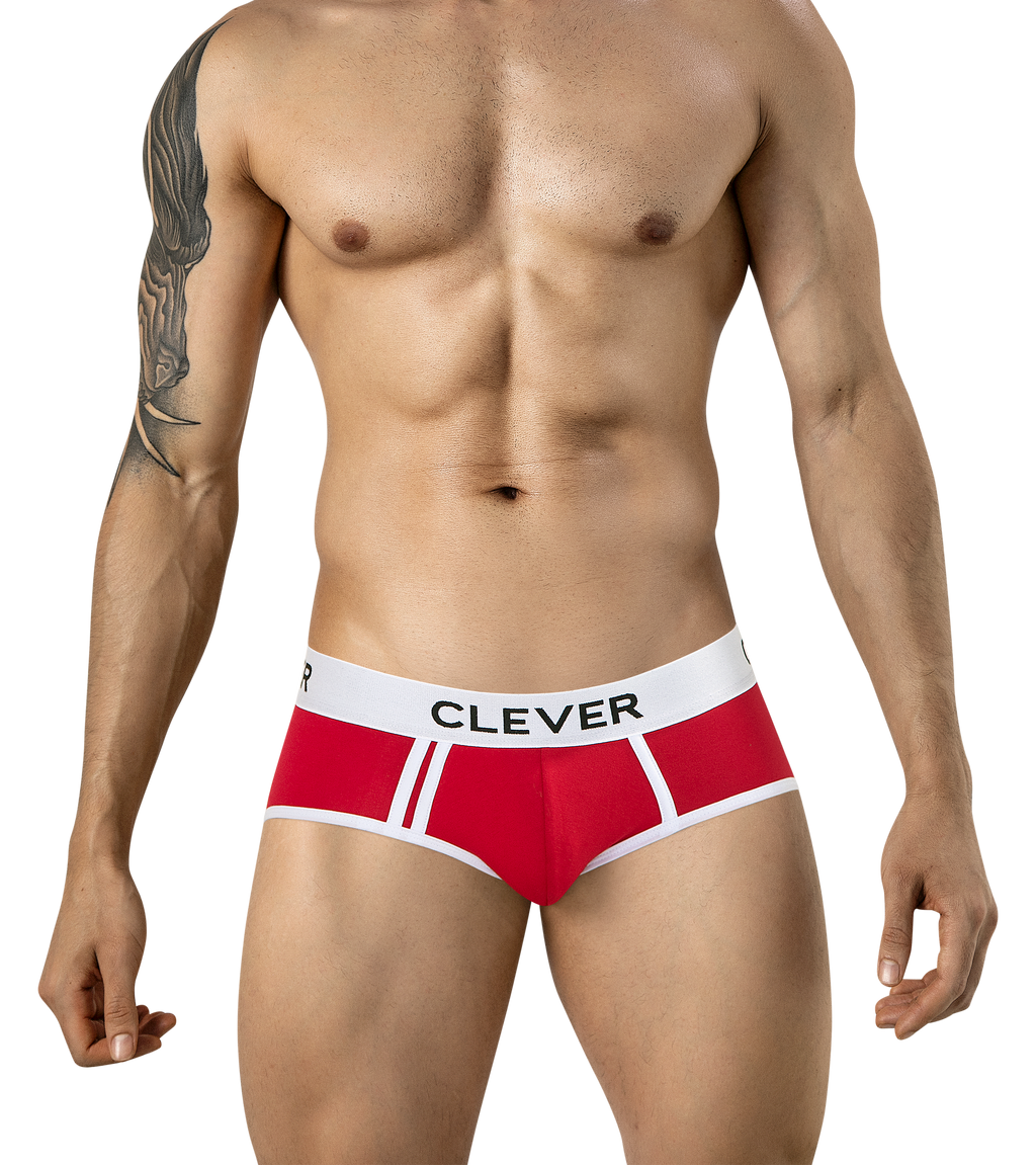 Clever Piping Brief - Rojo