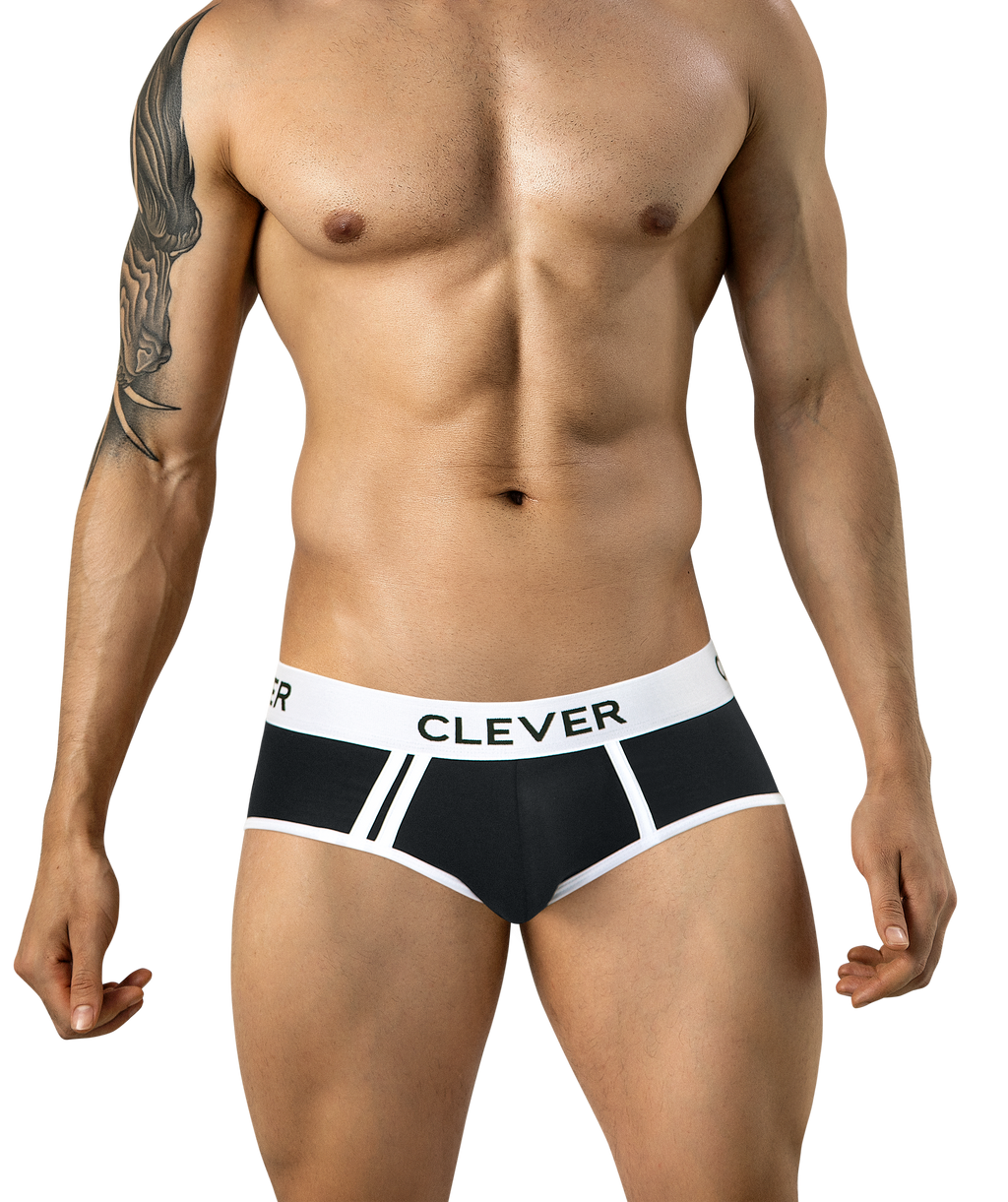 Clever Piping Brief - Negro