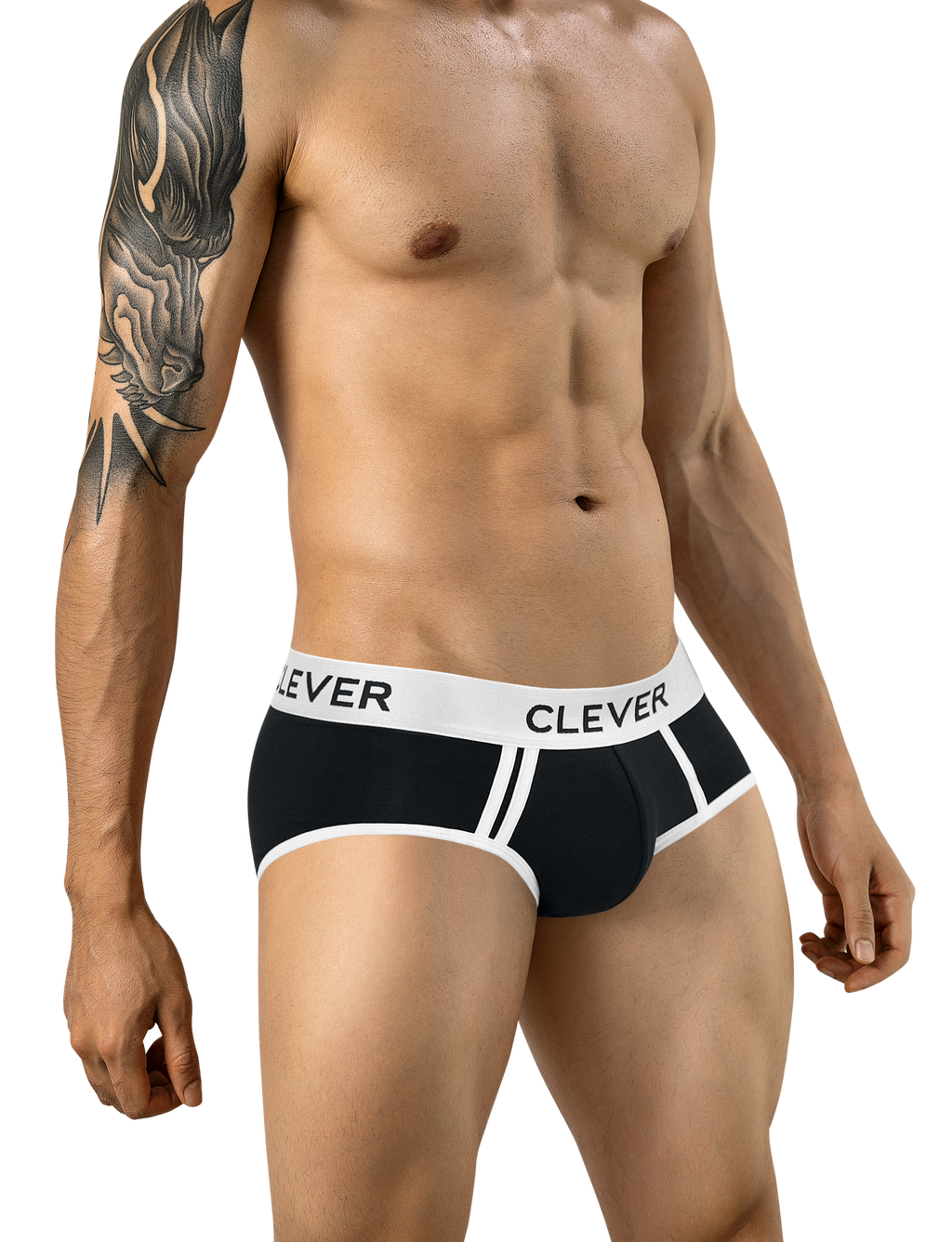 Clever Piping Brief - Negro