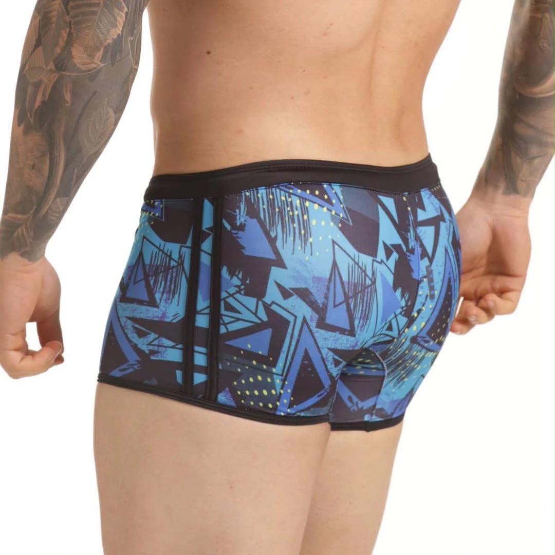 Gigo Abstract Bañador Boxer - Azul