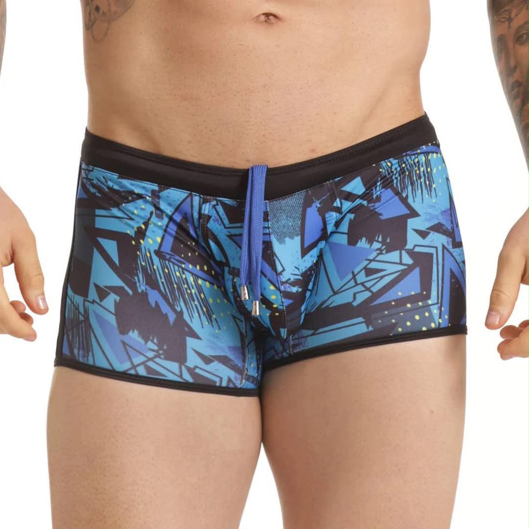 Gigo Abstract Bañador Boxer - Azul